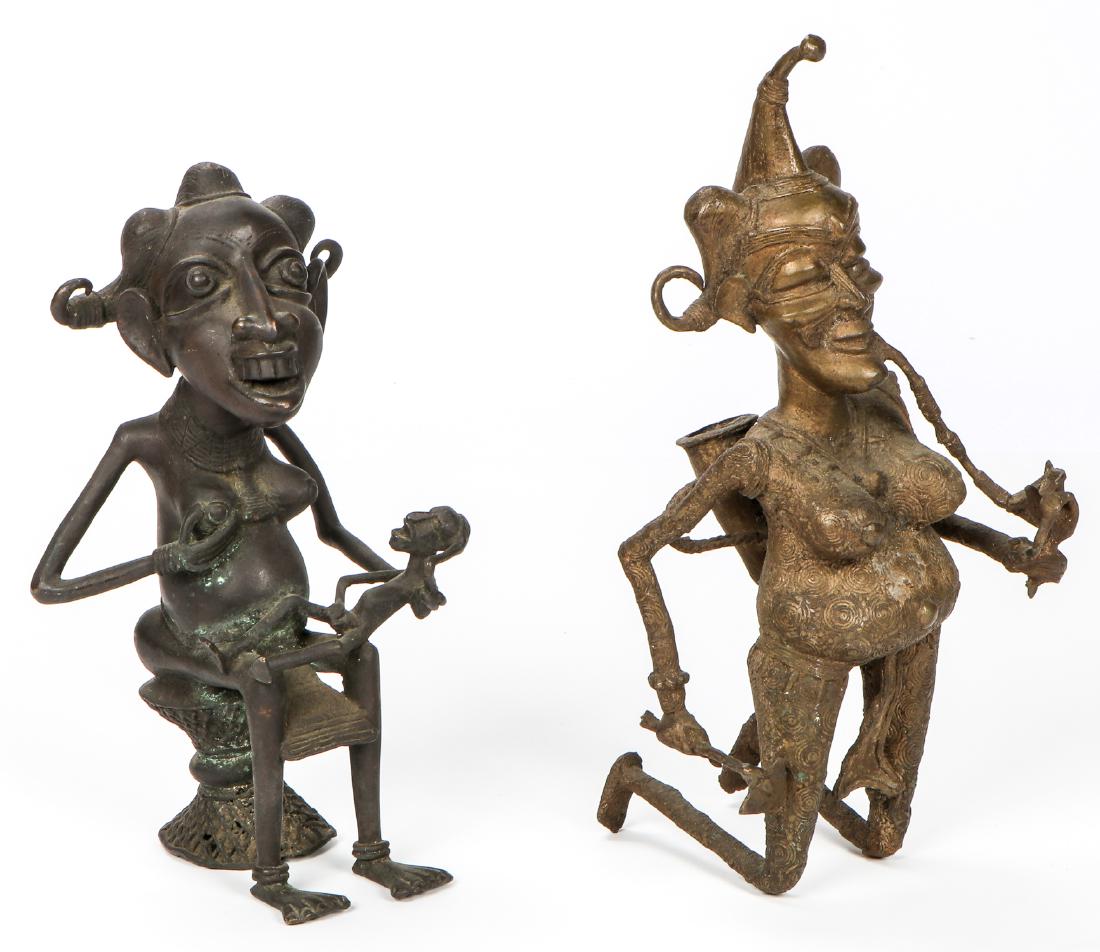 2 Bamileke Bronze Figures (1 of 3)