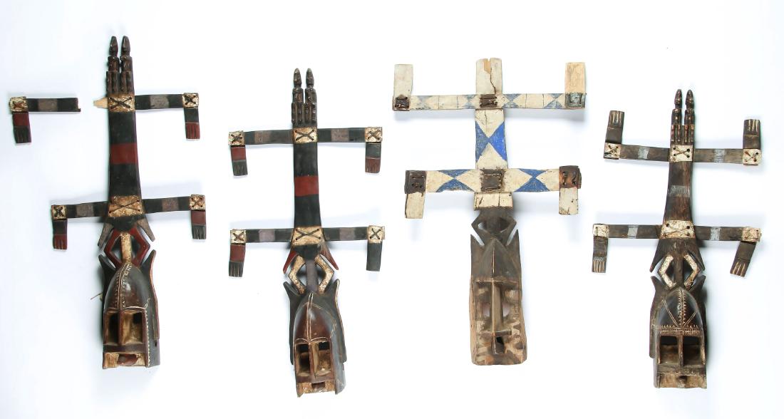 4 Dogon Kanaga Masks (1 of 2)