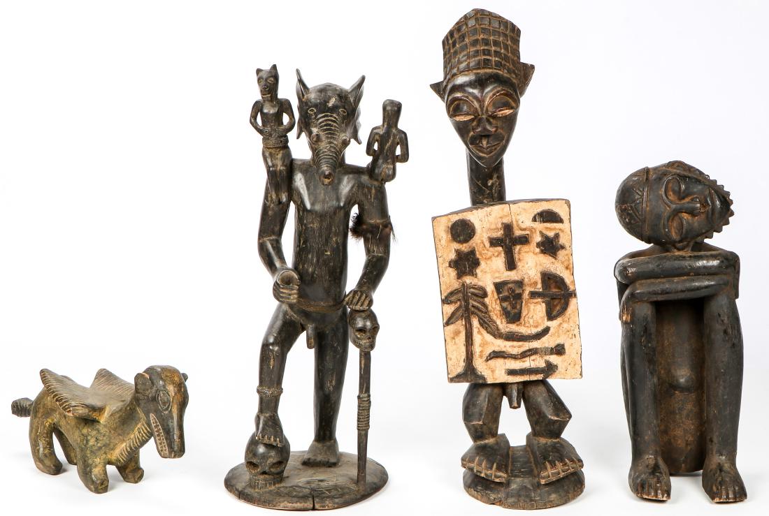 4 African Fantasy Carvings (1 of 3)