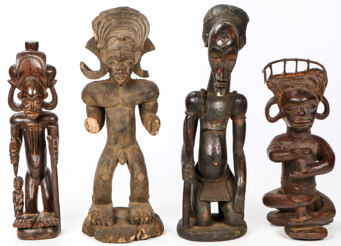 4 Chokwe Figural Carvings (1 of 3)