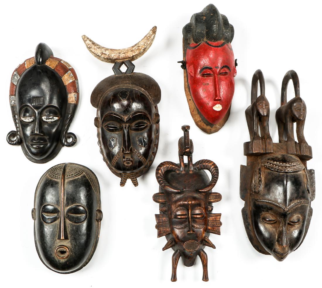 6 Ivorian Masks (1 of 2)
