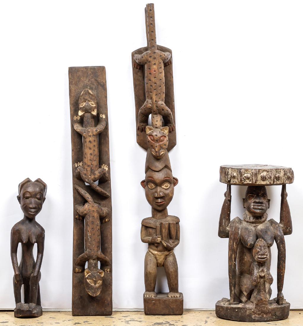 4 Yoruba Figural Carvings (1 of 7)