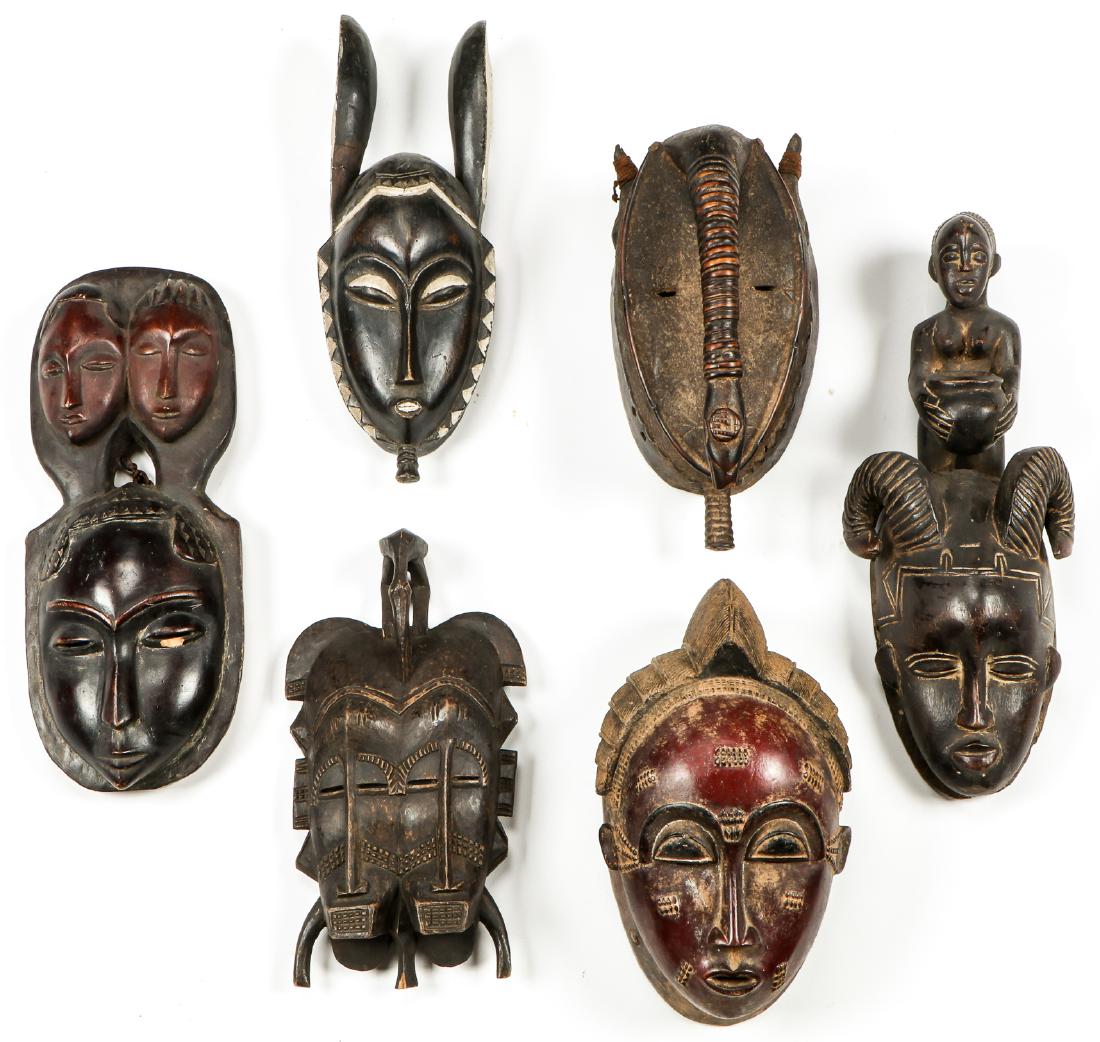 Study Group of 6 Ivorian Masks (1 of 2)