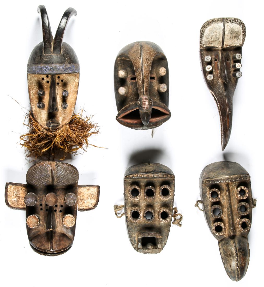 6 Grebo Tribe Masks (1 of 2)