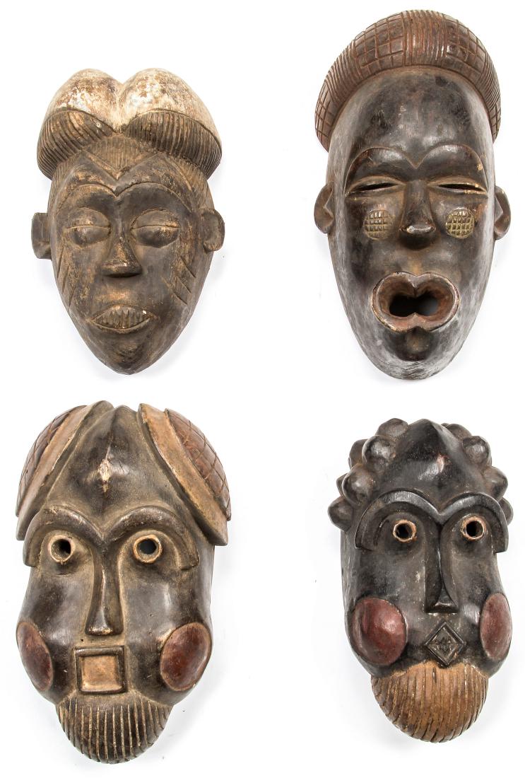 4 African Tribal Masks (1 of 2)