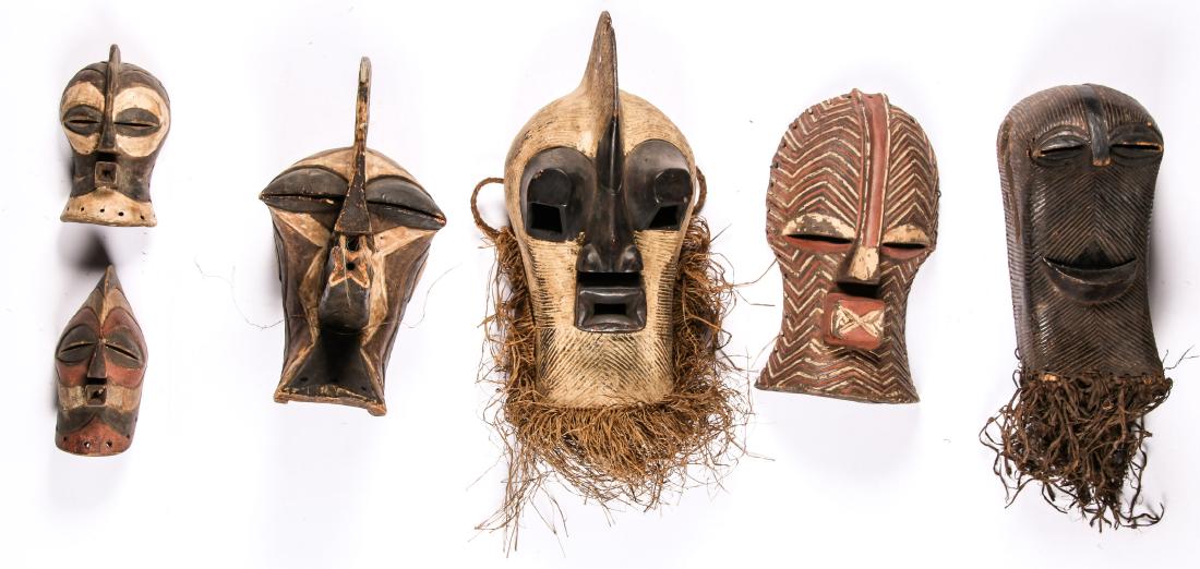 6 Songye Masks (1 of 2)