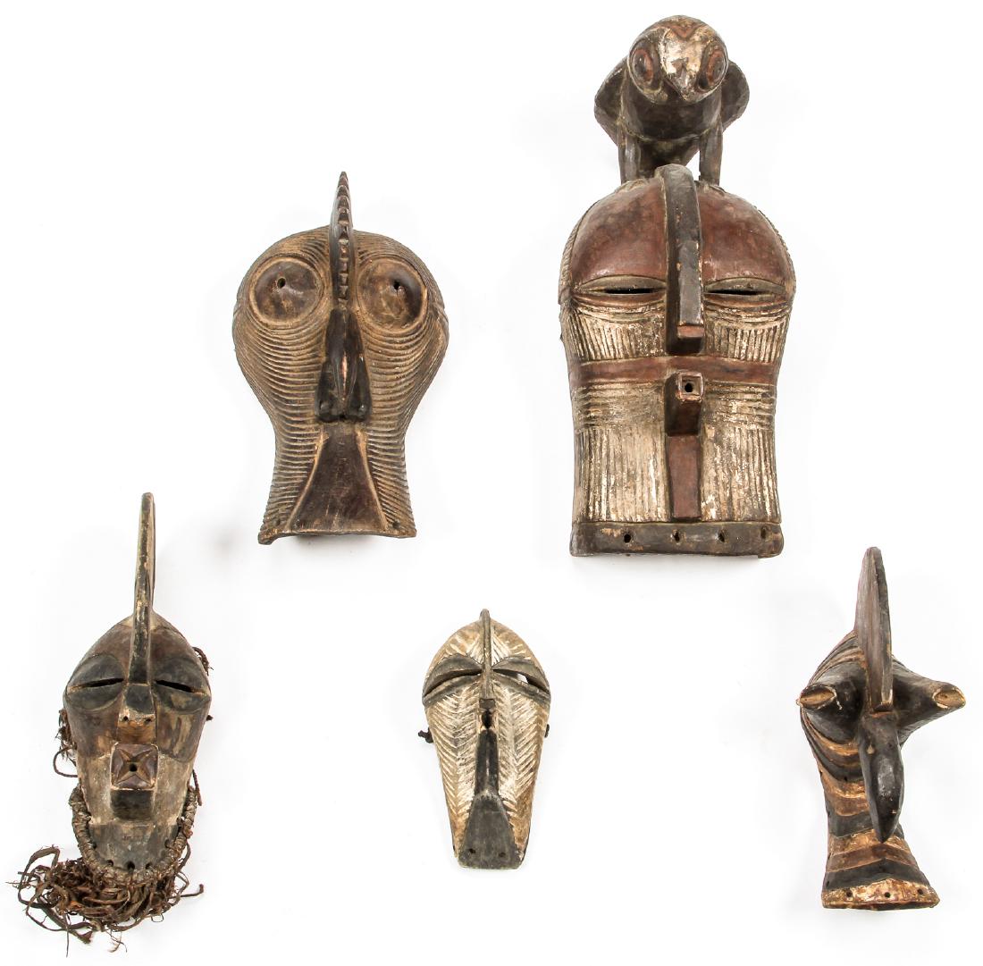 5 Songye Masks (1 of 2)