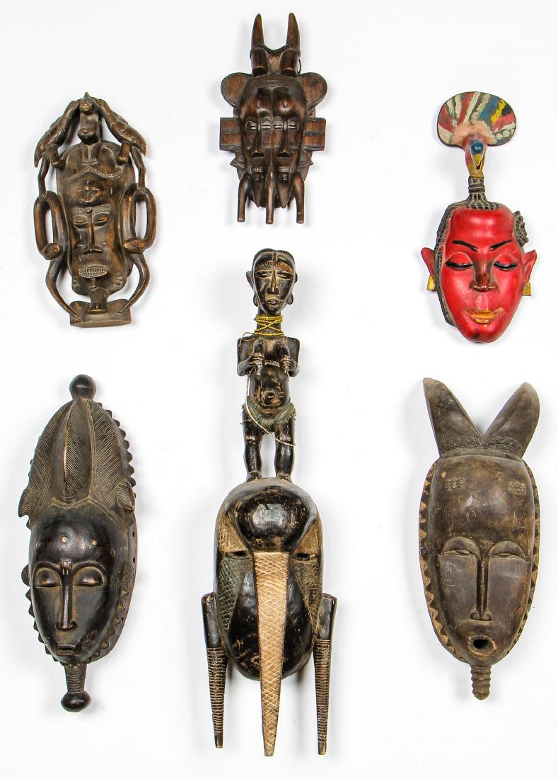6 Ivorian Tribal Masks (1 of 2)