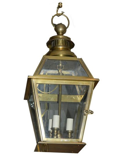 Solid Brass Three Light Lantern