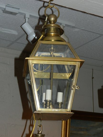 Solid Brass Three Light Lantern - 4