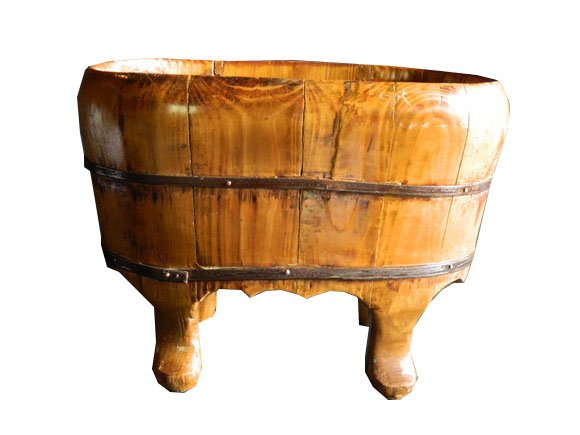 Mid 19th Century Chinese Four-Leg Elm Wood Planter: Mid 19th Century Chinese Four-Leg Elm Wood Planter from Ningbo in Jiangsu. Certificate of Authenticity Provided. Dimensions: 10" h x 13" w