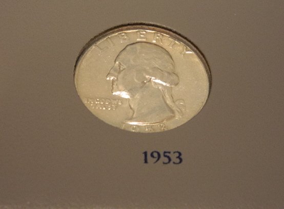 1953 Washington Quarter. Coin is Brilliant and Un: 1953 Washington Quarter. Coin is Brilliant and Uncirculated. MS 63-64 Grade