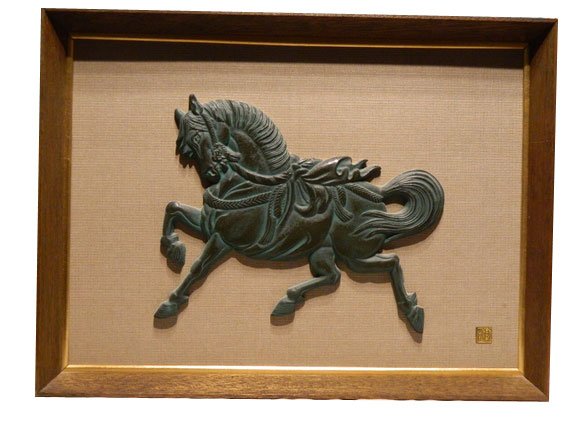 Bronze Horse Inside Shadow Box: Bronze Horse Inside Shadow Box