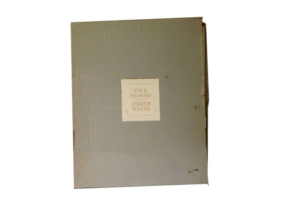 Four Seasons Folio with Eight Large Reproductions: Four Seasons Folio with Eight Large Reproductions of Andrew Wyeth Paintings and Drawings Selected by Wyeth and his Wife and Issued in Binder Form by Art in America in 1962. Dimensions: 13.25" x 17"