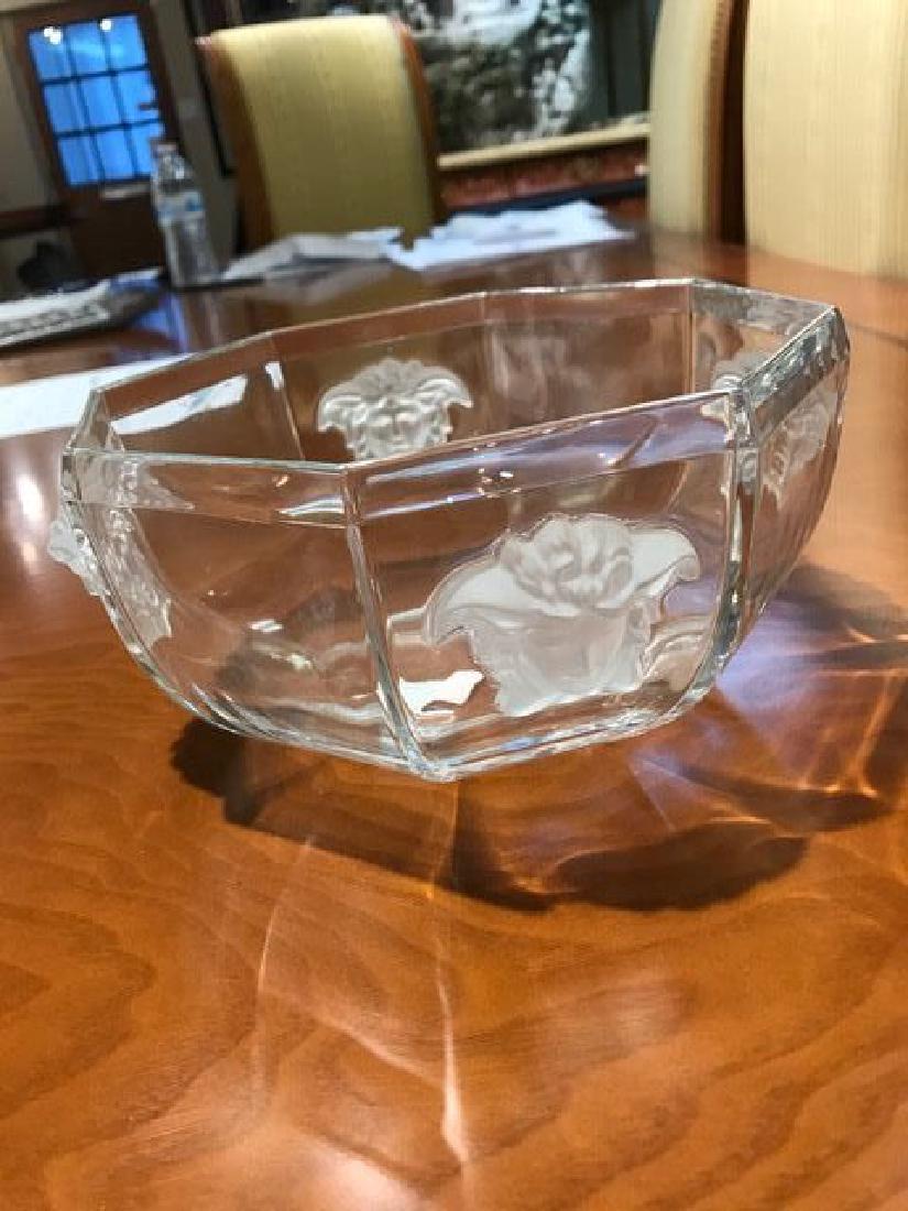 Rosenthal Versace Magnificent Glass Cookie Jar: Magnificent Glass Cookie Jar with Rosenthal Versace. Signed