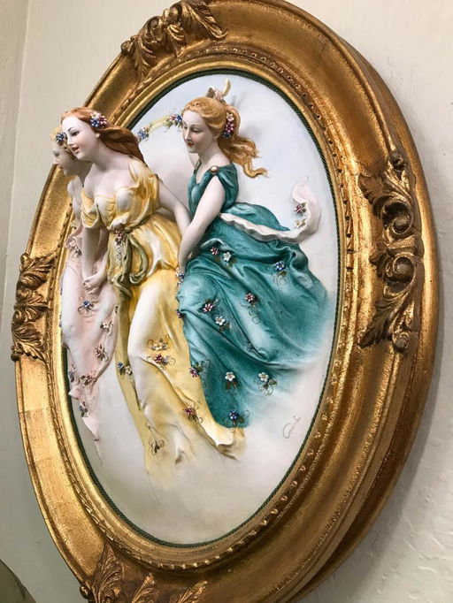 Capo Di Monte Masterpiece Of 3 Sisters Wall Plaque Dec 02 2017