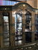 Hand-Painted Wood and Glass Cabinet w/ Floral Design - 2