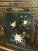 Hand-Painted Wood and Glass Cabinet w/ Floral Design - 3