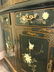 Hand-Painted Wood and Glass Cabinet w/ Floral Design - 4