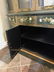 Hand-Painted Wood and Glass Cabinet w/ Floral Design - 5