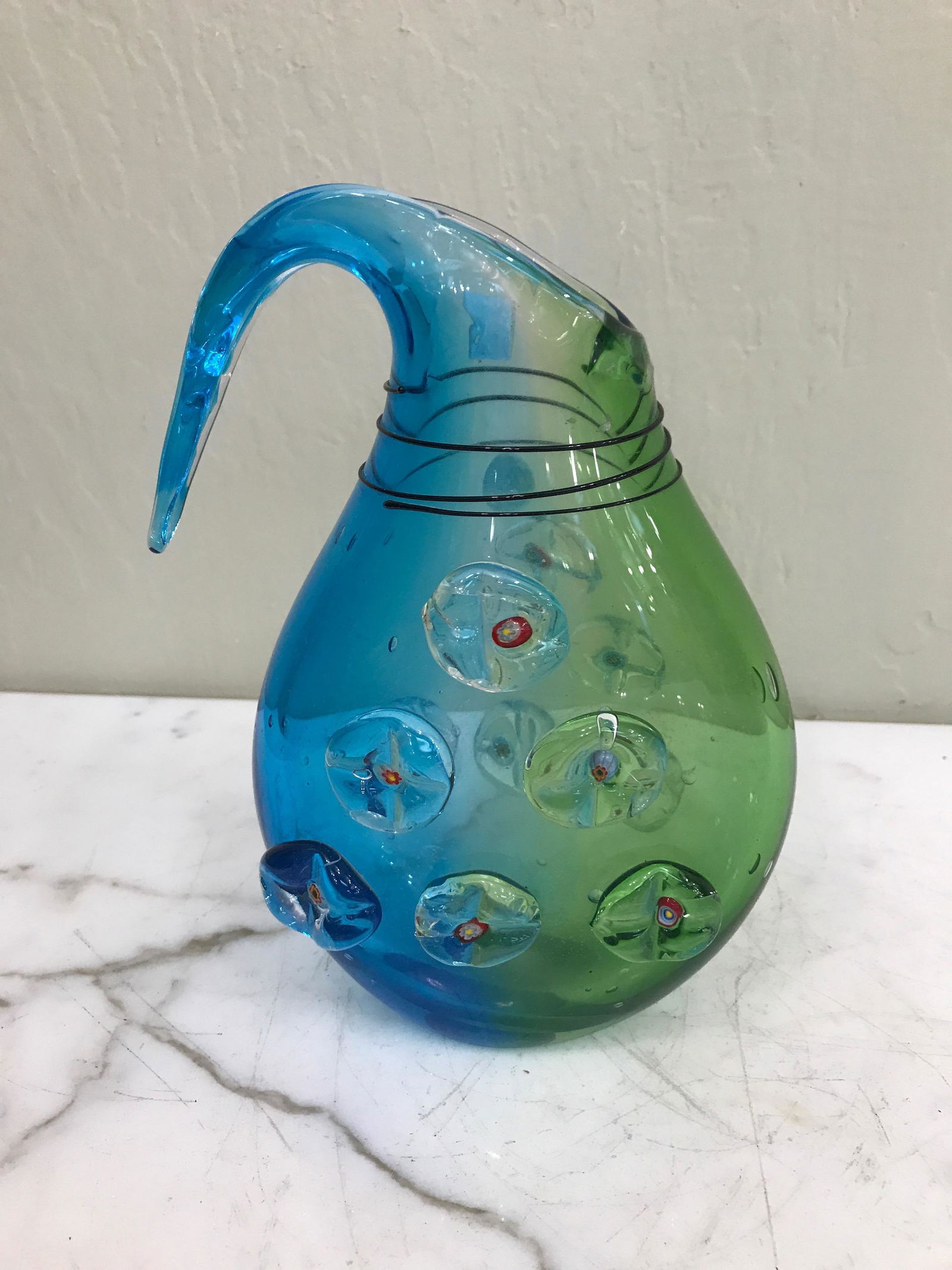 Unusual Hand Blown Glass Vase (1 of 10)