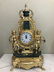 Gilded Bronze and Marble Clock with Angels