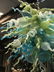 Blue, Mint and White Hand Blown Glass Chandelier - 6