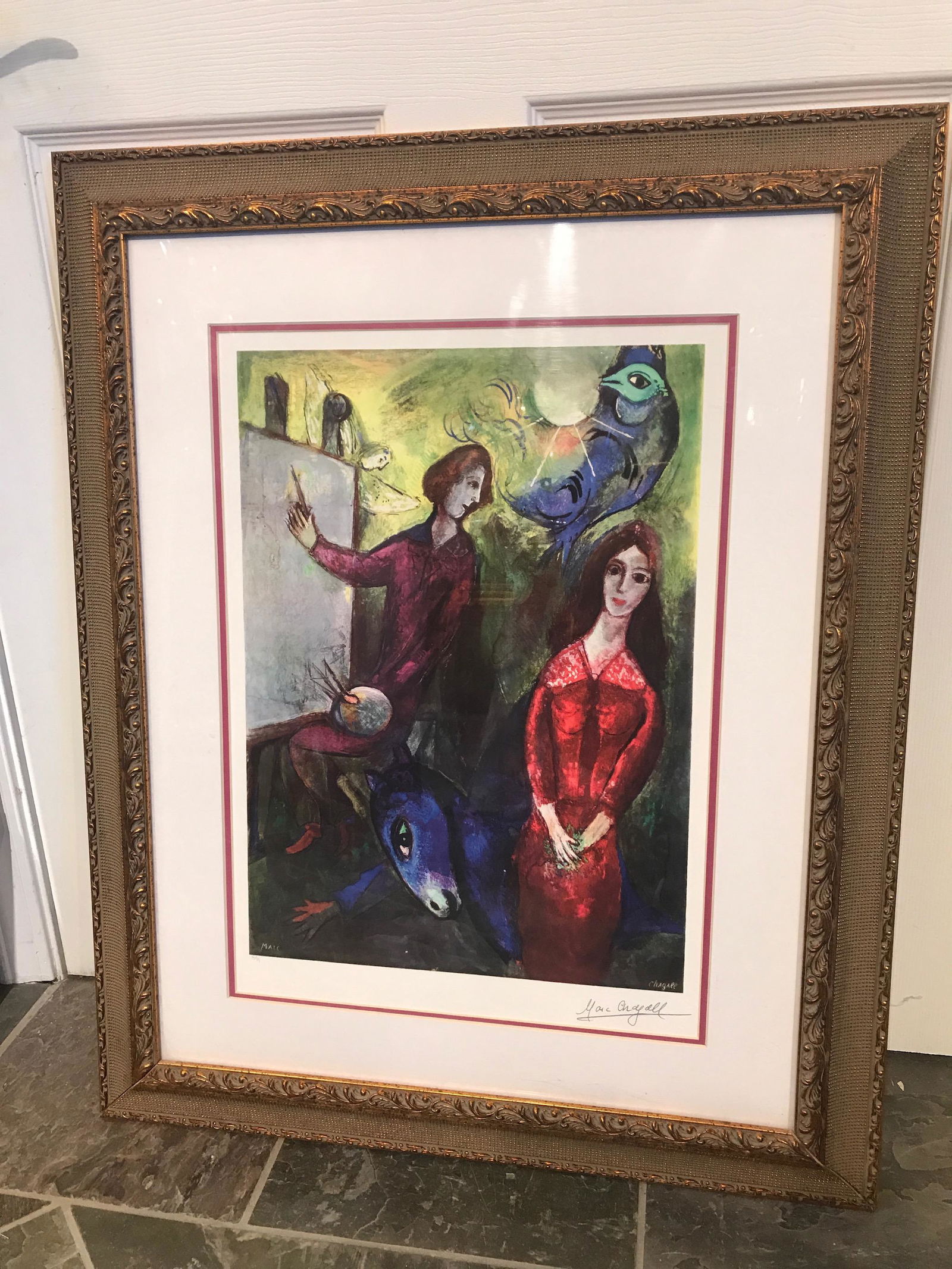 Limited Edition Marc Chagall Print | Title: Artist and (1 of 8)