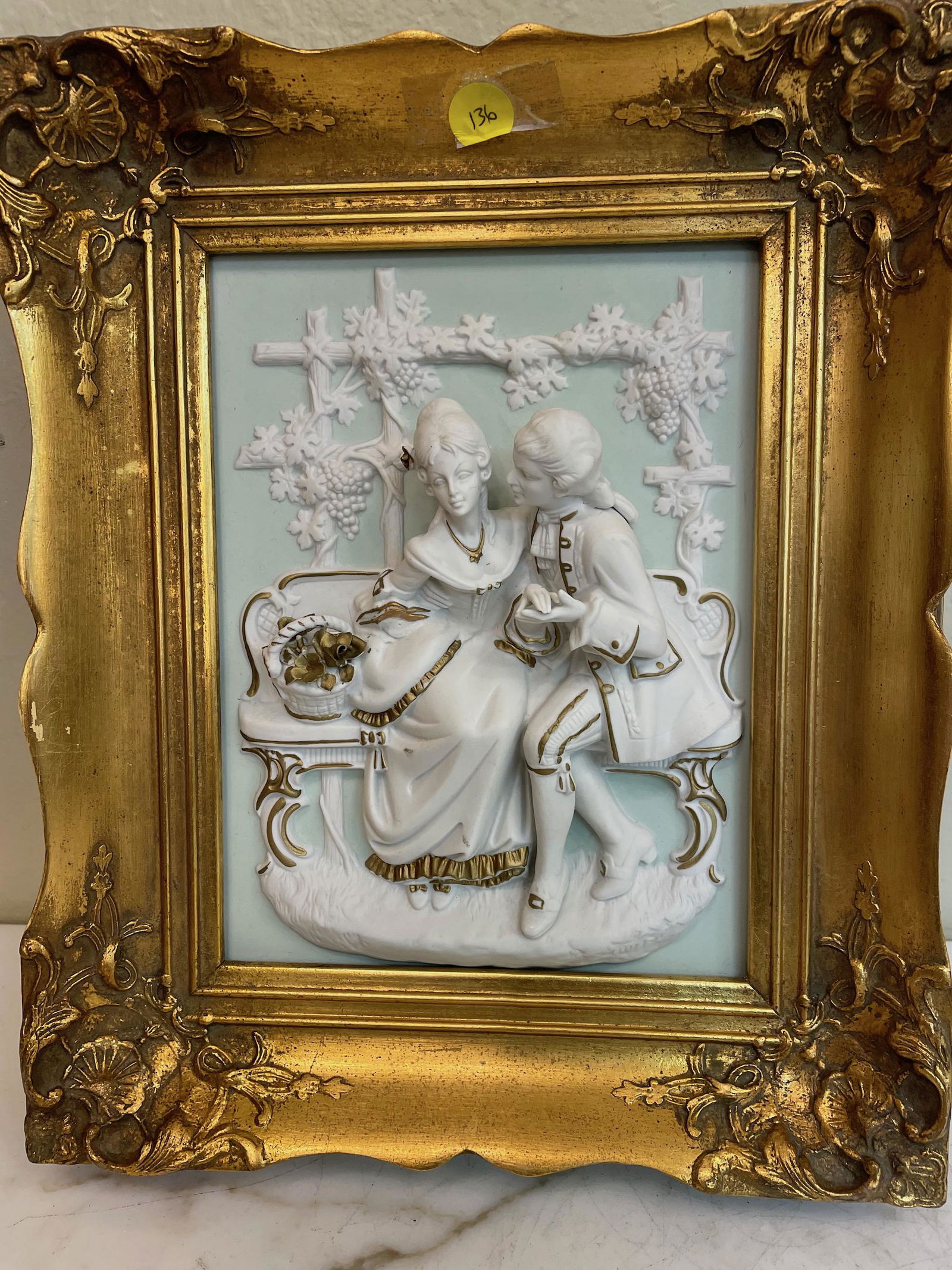 Miniature Porcelain White Bisque Relief (1 of 9)