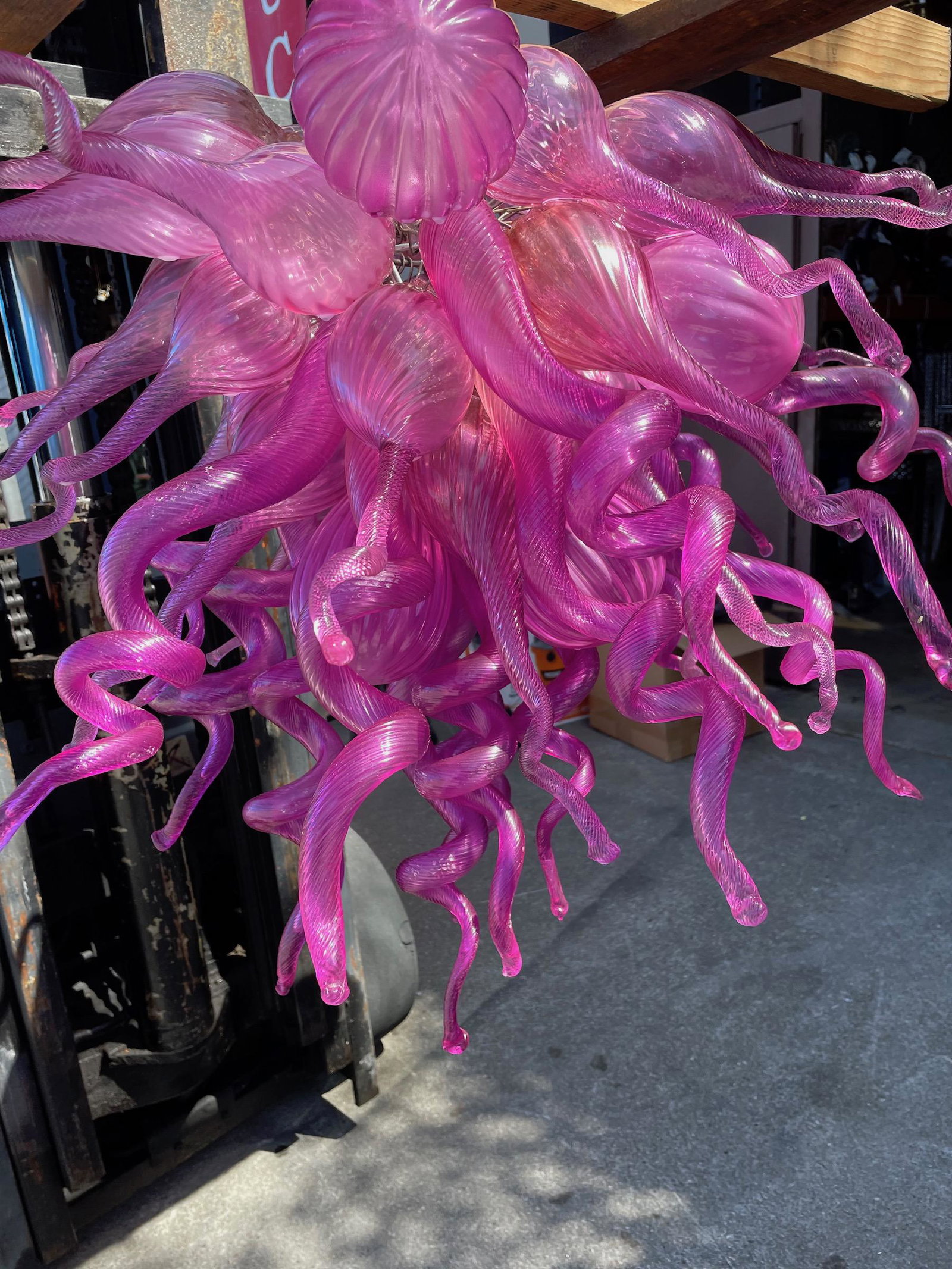 Modern Abstract Hand Blown Glass Chandelier (1 of 11)