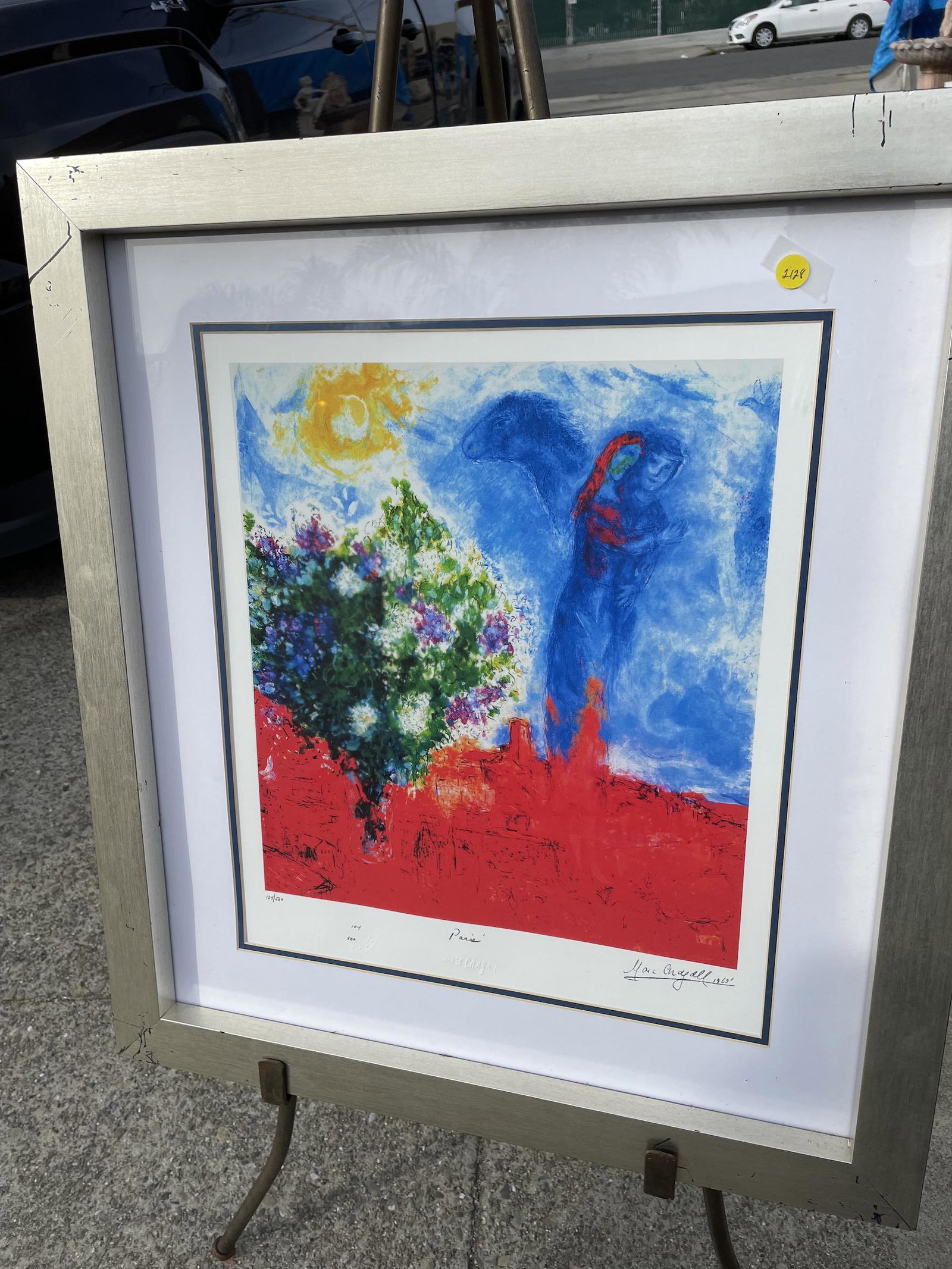 Limited Edition Mark Chagall Print "Couple Above St. (1 of 8)