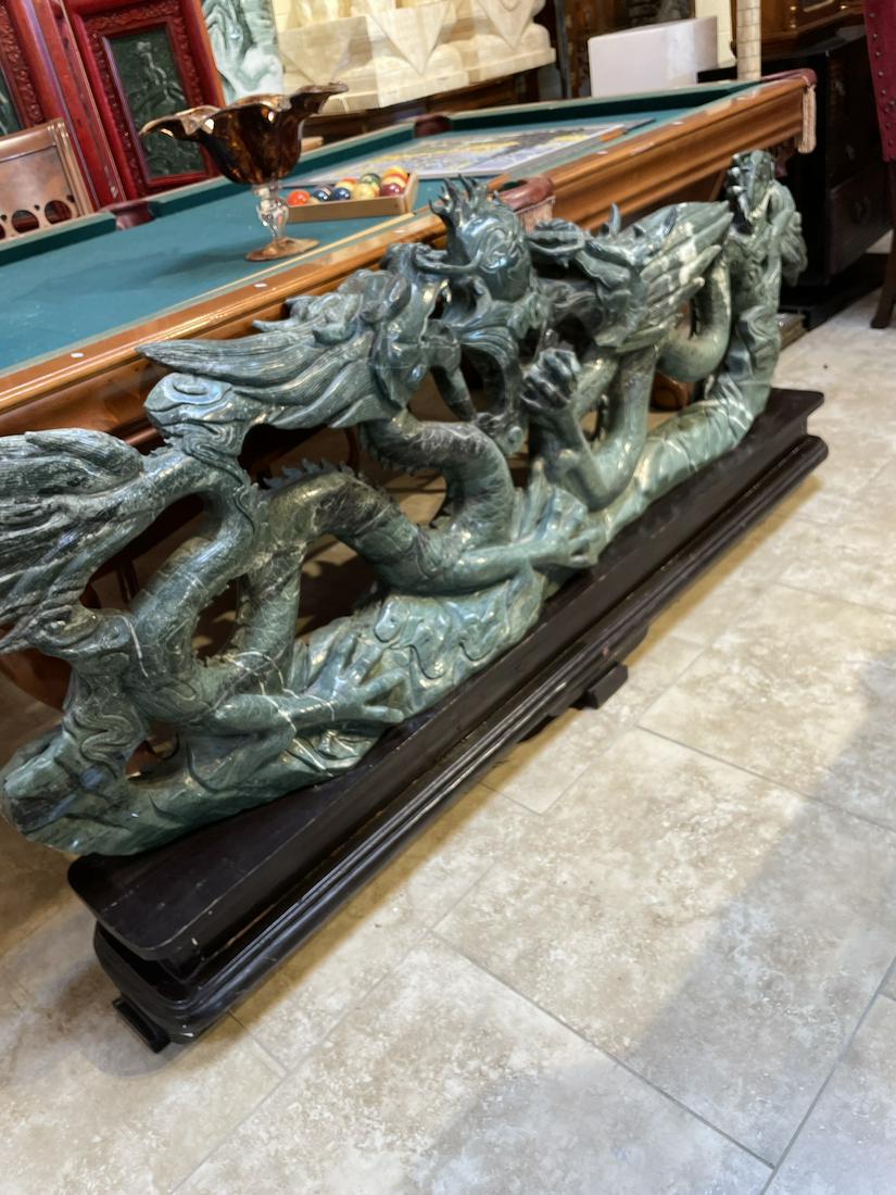 Carved Jade Statue with Dragons, Ball of Fire (1 of 11)