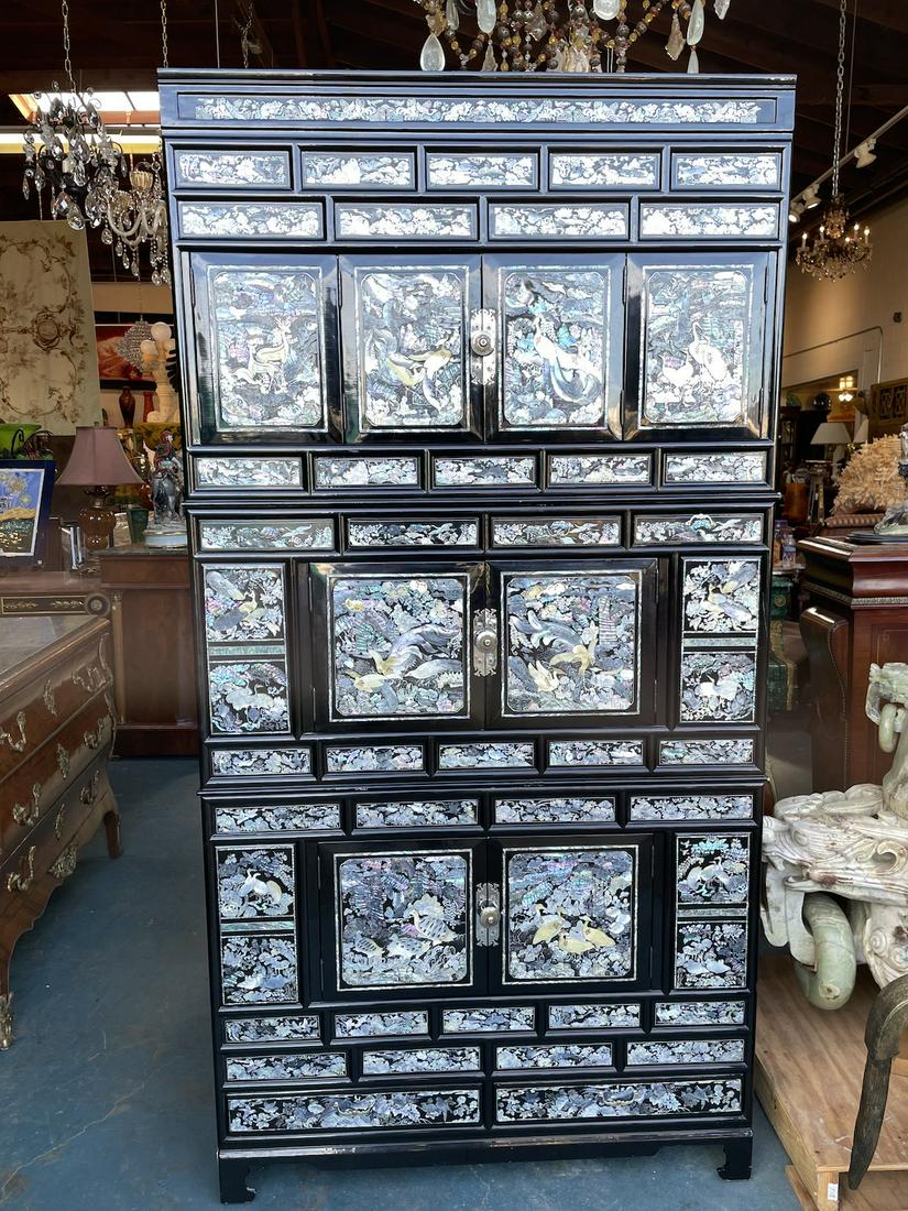 Beautiful Mother of Pearl Inlay Cabinet (1 of 16)