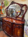 Large Cabinet with Mirror, Bronze Accents