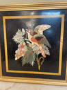 Magnificent Pietra Dura Mosaic Plaque W/ Precious Stones Inlay - Birds on tree w/ Grapes