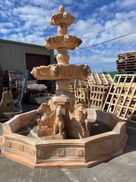 Large Marble Fountain with Pond Frame