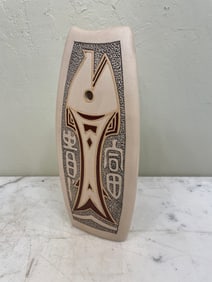Unusual Clay Vase - Triangle Shape