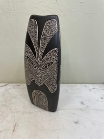 Unusual Clay Vase - Triangle Shape