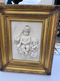 3 Children Plaque w/ Gilded Frame