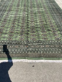 Large Green Princess Bokhara Area Rug
