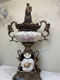 Spectacular Large Porcelain & Bronze Vase