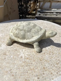 Vintage Handmade Turtle Garden Statue