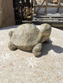 Vintage Handmade Tortoise Garden Statue