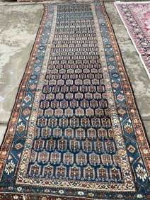Vintage Hand-Woven Afghan Wool Runner