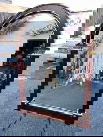 Arch-Shaped Mirror with Gilded-Accented Frame