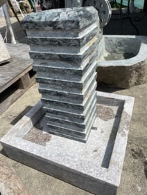 Modern Gray Marble Fountain