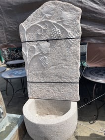 Large Spectacular Granite Fountain w/ Grapes