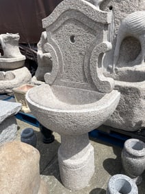 Pink Granite Wall Fountain