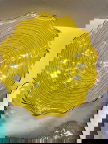Hand-Blown Glass Wall Art - Yellow