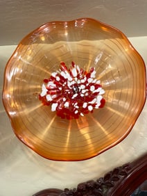 Hand-Blown Glass Wall Art - Orange